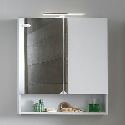 Зеркальный шкаф Kolpa-san Evelin TOE 55 подвесной 55х70 см ДСП серый 562010