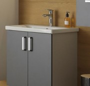 Тумба с раковиной Kolpa-san Evelin OUE 65 65.5х64.5 см ДСП серый/антрацит 573810