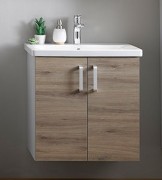 Тумба з раковиною Kolpa-san Evelin OUE 65 65.5х64.5 см ДСП сірий/дуб 573820