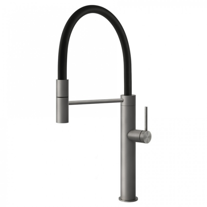 Змішувач для кухні Gessi 316 Flessa з висувною лійкою нержавіюча сталь полірована 60010#239