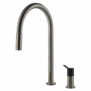 Смеситель для кухни Gessi Mesh однорычажный нержавеющая сталь/чёрный 60001#599