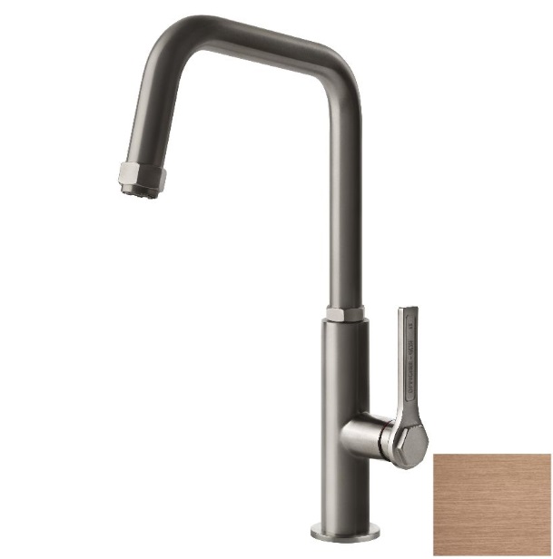 Смеситель для кухни Gessi Officine однорычажный медь брашированная 60051#708