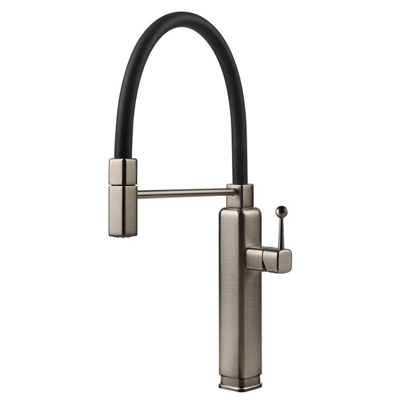 Смеситель для кухни Gessi Happy с вытяжной лейкой нержавеющая сталь 60061#149