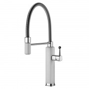 Смеситель для кухни Gessi Happy с вытяжной лейкой матовый белый 60061#279