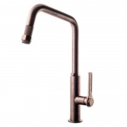 Смеситель для кухни Gessi Officine с вытяжной лейкой медь брашированная 60053#708