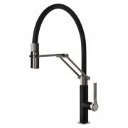 Смеситель для кухни Gessi Officine с выдвижной лейкой нержавеющая сталь/черный 60055#599
