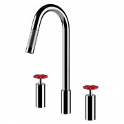 Змішувач для кухні Gessi Officine з висувною лійкою хром 17467#031