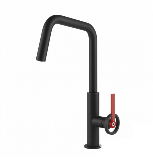 Смеситель для кухни Gessi Officine Volantino однорычажный матовый черный 60201#299