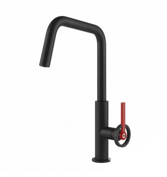 Смеситель для кухни Gessi Officine Volantino однорычажный матовый черный 60201#299