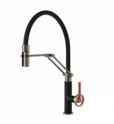 Смеситель для кухни Gessi Officine Volantino с вытяжной лейкой матовый черный 60205#299