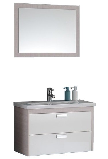 Дзеркало і тумба з раковиною Kolpa-san Sara 82 ДСП світлий текстурний 507830