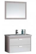 Зеркало и тумба с раковиной Kolpa-san Sara 82 ДСП светлый текстурный 507830