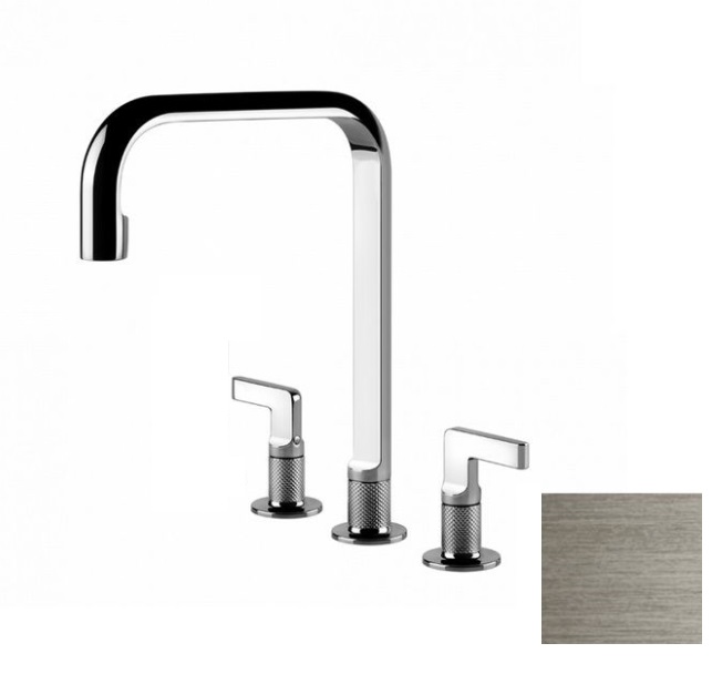 Змішувач для кухні Gessi Inciso на 3 отвори нержавіюча сталь 58701#149