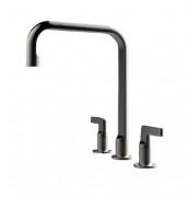 Змішувач для кухні Gessi Inciso на 3 отвори чорний метал 58701#706