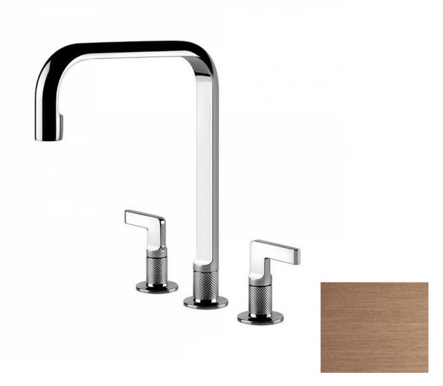 Смеситель для кухни Gessi Inciso на 3 отверстия медь 58701#030