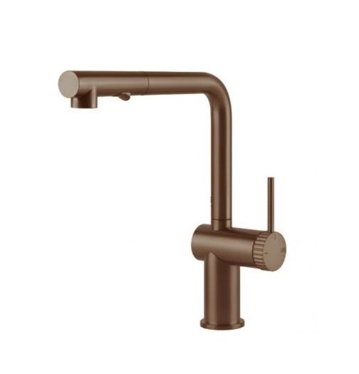 Смеситель для кухни Gessi Inedito с вытяжной лейкой медь брашированная 60457#125