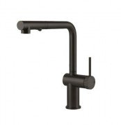 Смеситель для кухни Gessi Inedito с вытяжной лейкой черный металл брашированный 60457#126