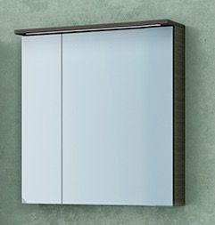 Зеркальный шкаф Kolpa-san Tara TO 70 подвесной 70.4х71.8 см с подсветкой ДСП темный дуб 528440