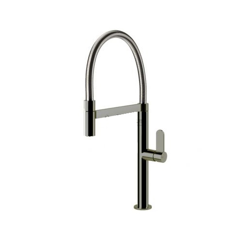 Змішувач для кухні Gessi Helium з висувною лійкою нержавіюча сталь 50009#149