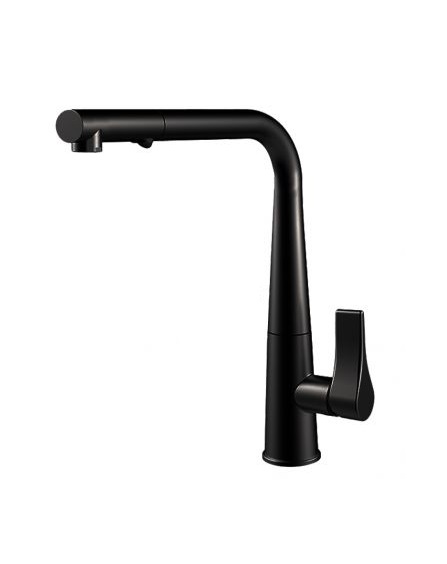Смеситель для кухни Gessi Proton с вытяжной лейкой матовый черный 17177#299