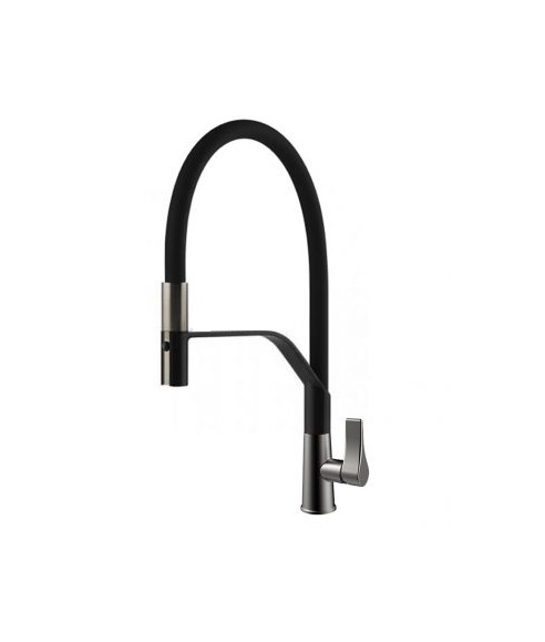 Змішувач для кухні Gessi Proton з витяжною лійкою нержавіюча сталь 17191#149