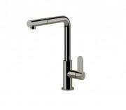 Змішувач для кухні Gessi Helium з висувною лійкою нержавіюча сталь 50103#149
