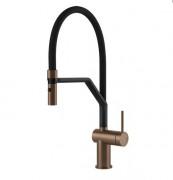 Смеситель для кухни Gessi Inedito с вытяжной лейкой медь брашированная 60429#125