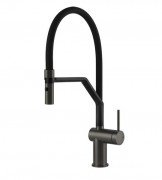 Смеситель для кухни Gessi Inedito с вытяжной лейкой черный металл брашированный 60429#126