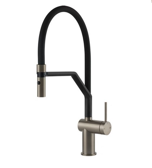 Змішувач для кухні Gessi Inedito з витяжною лійкою нержавіюча сталь 60429#149