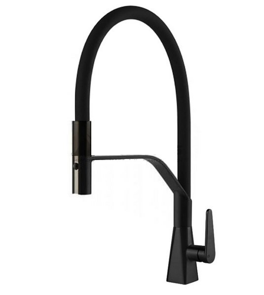 Смеситель для кухни Gessi Proton S с вытяжной лейкой матовый черный 60113#299