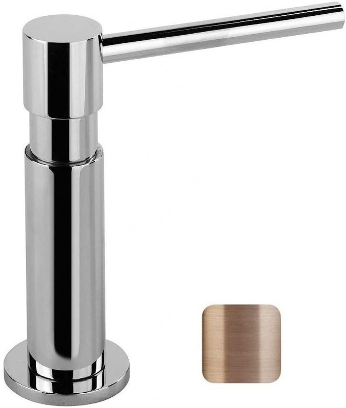 Дозатор для жидкого мыла Gessi Oxygene Сucina врезной 500 мл медь брашированная 29651#708