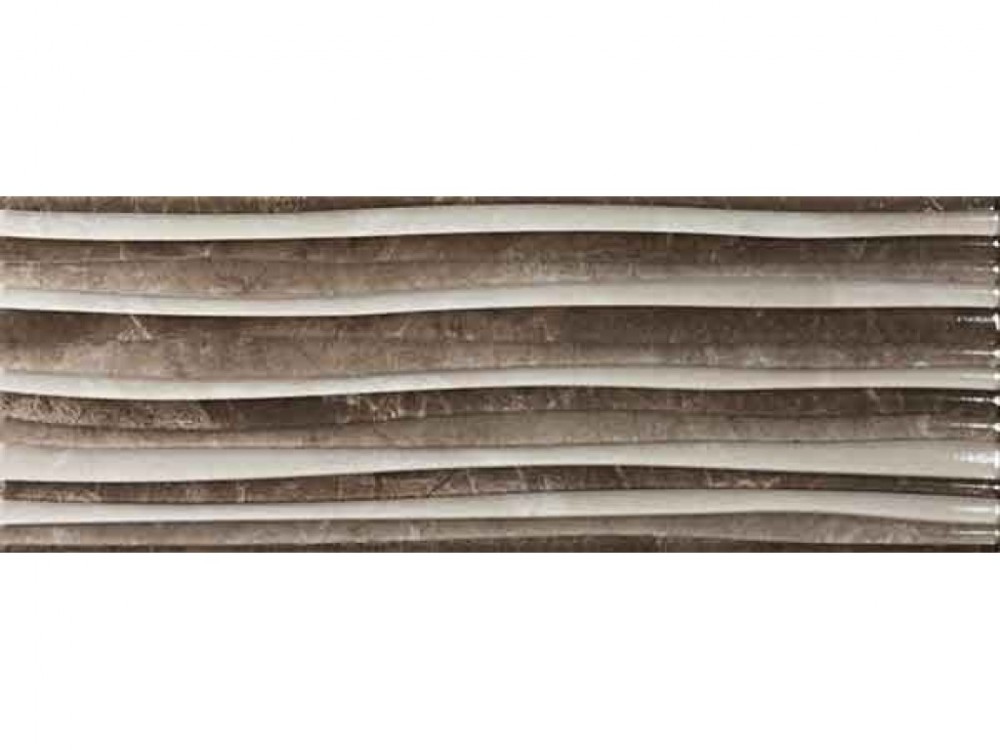 Плитка Ecoceramic Louvre Rlv. Marron 25х70 см 249605