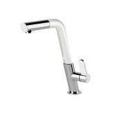 Змішувач для кухні Gessi Incline з витяжною лійкою білий/хром 50007#379