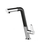 Змішувач для кухні Gessi Incline з витяжною лійкою чорний/хром 50007#399