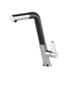 Змішувач для кухні Gessi Incline з витяжною лійкою чорний/хром 50007#399