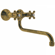 Смеситель для кухни GRB Cocinas 1866 двухвентильный настенный состаренная латунь 80956809