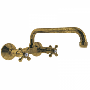 Смеситель для кухни GRB Cocinas 1866 двухвентильный настенный состаренная латунь 80950809