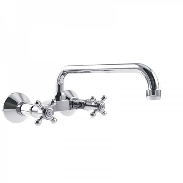 Змішувач для кухні GRB Cocinas 1866 двухвентильний настінний хром 80930800