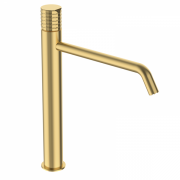 Смеситель для раковины GRB Aura XXL одновентильный с донным клапаном матовое золото 75552757