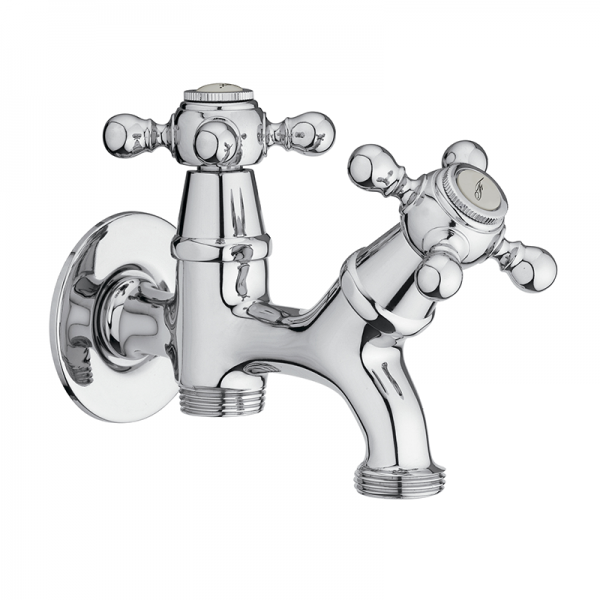 Змішувач для пральної машини GRB Cocinas двухвентильний на 2 виходи хром 80915800