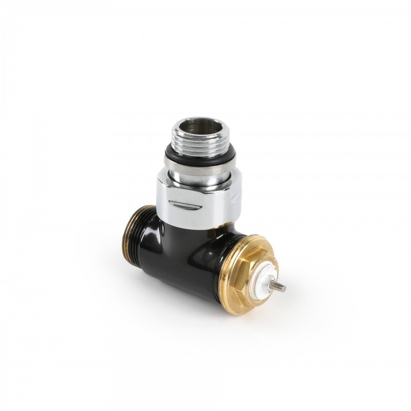 Вентиль термостатический угловой Terma черный матовый TGZTCM005