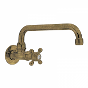 Смеситель для кухни GRB Cocinas 1866 одновентильный настенный состаренная латунь 80920809