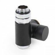 Вентиль интегрированный запорный с тройником Terma левый черный матовый TGZOCM004