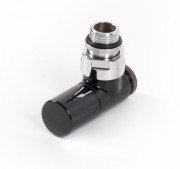 Вентиль регулирующий угловой Terma черный матовый/хром TGZRCM001