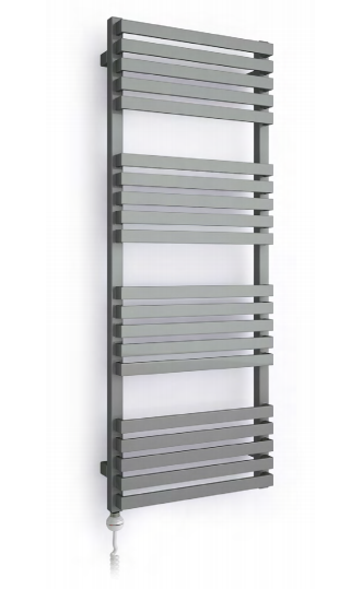 Електрична рушникосушка Terma Quadrus Slim 870х450 мм сталь сірий WLQUS087045/S95/ONE