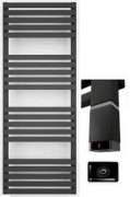 Электрический полотенцесушитель Terma Quadrus Slim 1185х450 мм сталь черный матовый WLQUS118045/9005/ONE