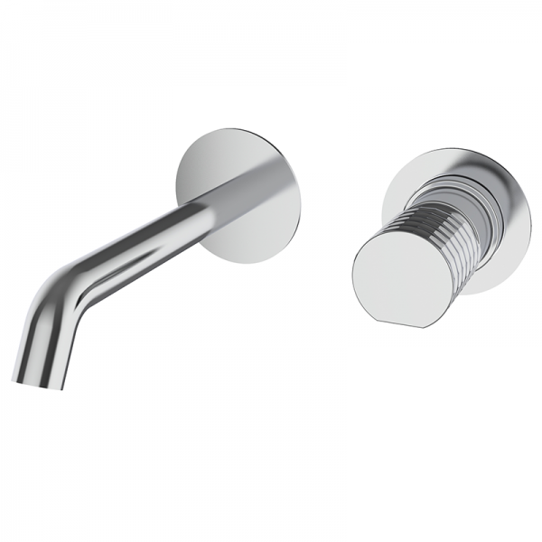 Змішувач для раковини GRB Aura настінний одновентільний з донним клапаном хром 75536750