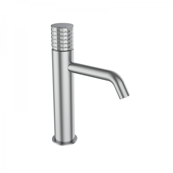 Смеситель для раковины GRB Aura XL одновентильный с донным клапаном нержавеющая сталь 75531753