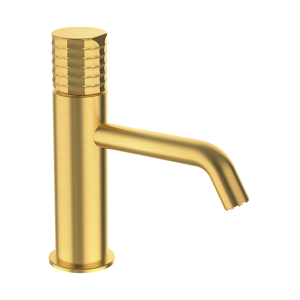 Смеситель для раковины GRB Aura одновентильный с донным клапаном матовое золото 75512757