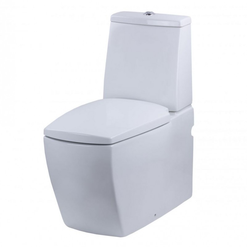 Унитаз напольный компакт с крышкой Devit Country 40х72 см санфаянс белый 3010125